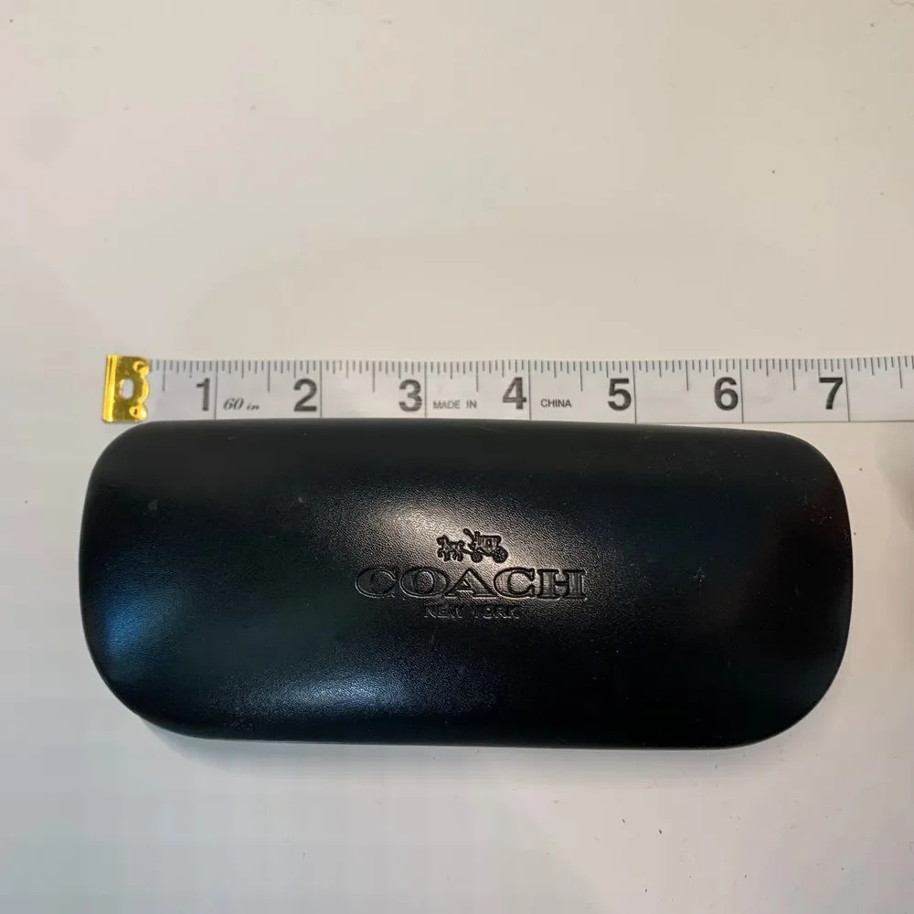 Coach New York Embossed Eyeglasses/Sunglasses Case Only Black - Picture 4 of 6
